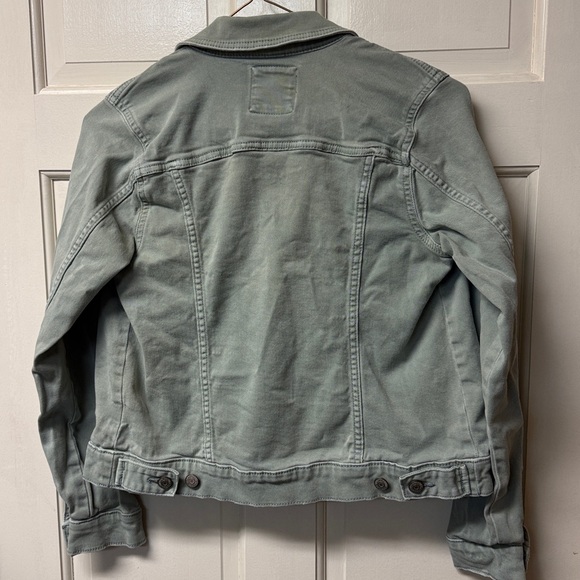 Sonoma The Everyday Jacket Women's XS Stretch Denim Jean Button Up Green Pockets - Picture 7 of 16